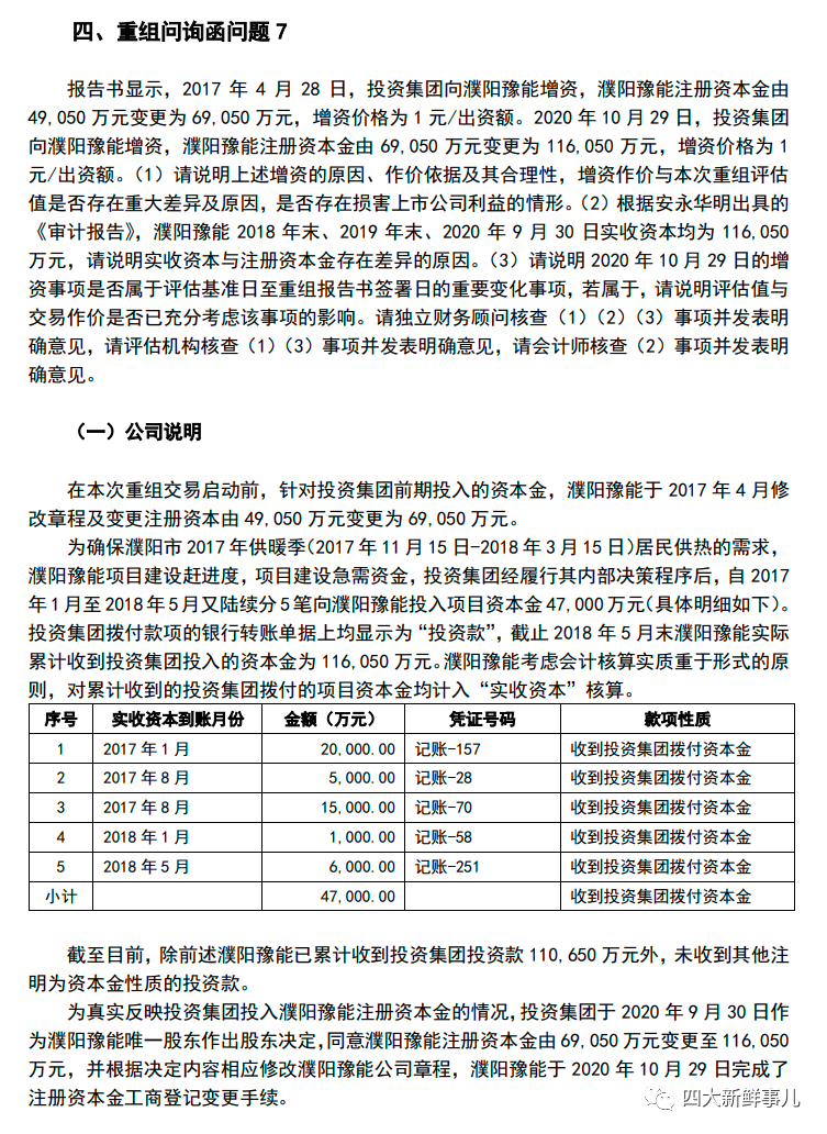 豫能控股重组最新进展